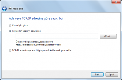 Windows - Elle yazıcı ekleme.png